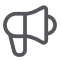 Bullhorn icon for Important announcements section