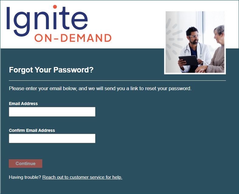 Forgot Your Password? screen