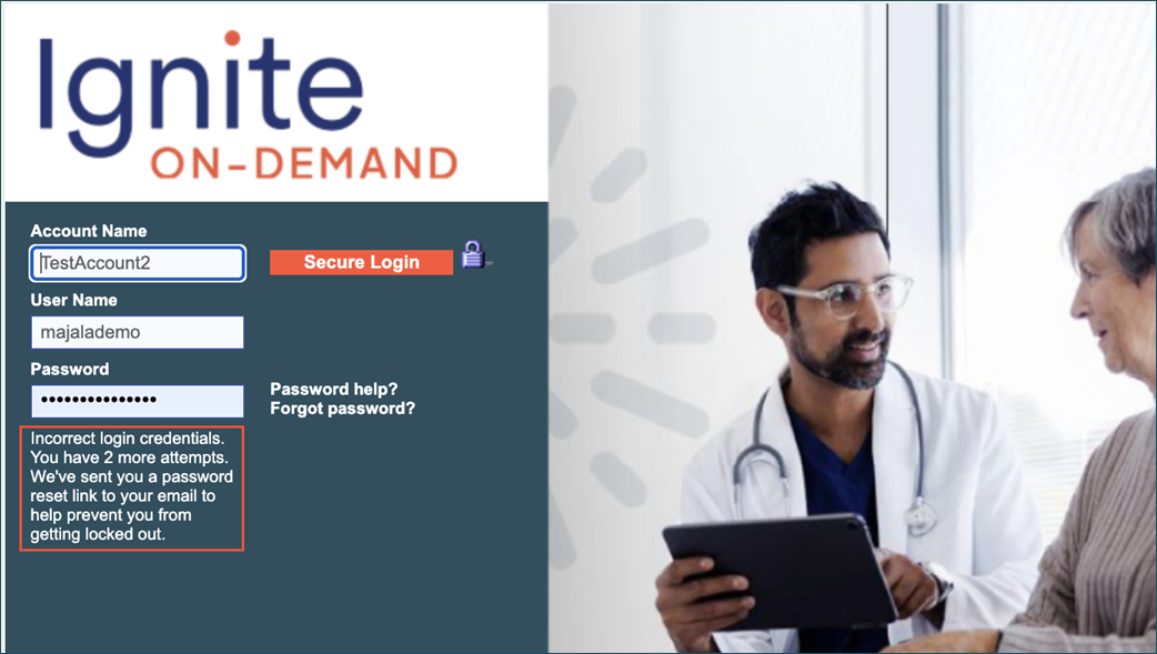 Counter for login attempts
